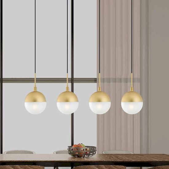 ΟΡΟΦΉΣ ΦΩΤΙΣΤΙΚΟ 6 LIGHT PENDANT BAR LENGTH 120 CM  01132-12BR METAL, GLASS G9 LED W15 - PENDANTS