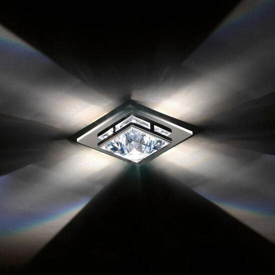 SWAROVSKI ΚΛΑΣΣΙΚΆ ΦΩΤΙΣΤΙΚΆ ΌΡΟΦΉΣ MADISON RECESSED SMALL CLOSE TO CEILING IN CHROME WITH CLEAR CRYSTALS FROM SWAROVSKI - ΣΠΟΤ ΧΩΝΕΥΤΆ