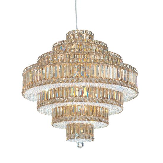 SCHONBEK ΚΛΑΣΣΙΚΆ ΦΩΤΙΣΤΙΚΆ ΚΡΕΜΑΣΤΆ PLAZA 25 LIGHT 220V PENDANT IN STAINLESS STEEL WITH CLEAR CRYSTALS FROM SWAROVSKI®