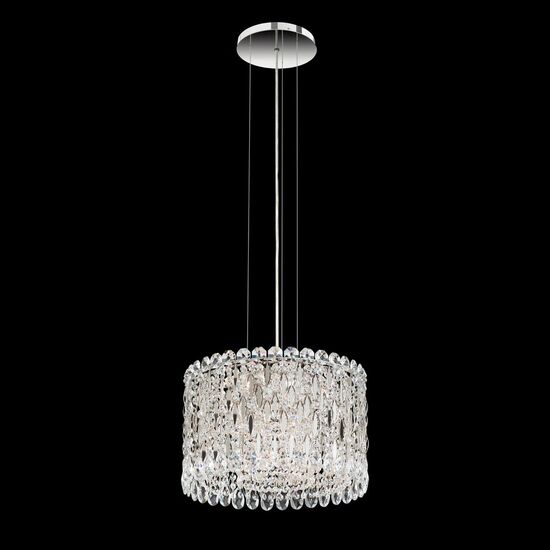 SCHONBEK ΚΛΑΣΣΙΚΆ ΦΩΤΙΣΤΙΚΆ ΚΡΕΜΑΣΤΆ SARELLA 8 LIGHT 220V PENDANT IN STAINLESS STEEL WITH CRYSTAL HERITAGE CRYSTAL