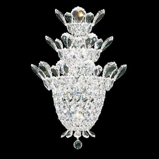 SCHONBEK ΚΛΑΣΣΙΚΆ ΦΩΤΙΣΤΙΚΆ ΑΠΛΊΚΕΣ TRILLIANE 4 LIGHT 220V WALL SCONCE IN SILVER WITH CLEAR CRYSTALS FROM SWAROVSKI®