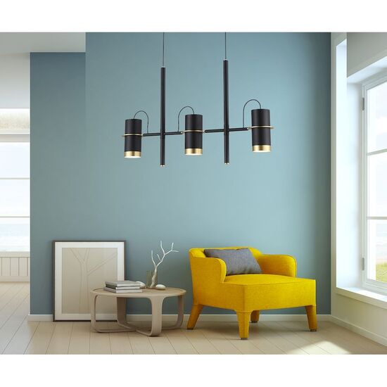 ΚΡΕΜΑΣΤΌ ΦΩΤΙΣΤΙΚΌ 2 LIGHT PENDANT LENGTH 40 CM HEIGHT 45 CM 02314-06 METAL GU10, LED