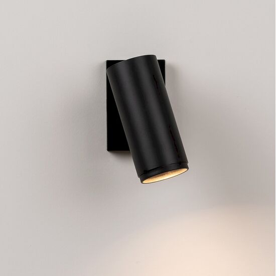 ΑΠΛΊΚΕΣ (ΕΠΊΤΟΙΧΑ ΦΩΤΙΣΤΙΚΆ)  WALL LIGHT 1  X LED DOB 7  W BLACK LACQUERING HAUL SERIES   W:55MM   H:100MM   D:183MM - ΣΠΟΤ ΤΟΊΧΟΥ