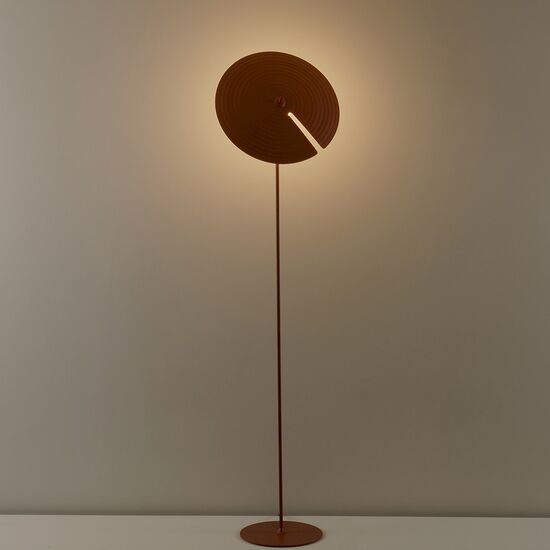 ΔΑΠΈΔΟΥ ΦΩΤΙΣΤΙΚΆ  FLOOR LAMP  G9 LED 1 X 4,8 W TEXTURED COPPER LACQUER, 1630 MM HEIGHT, DIMMER INCLUDED   W:450MM   H:1630MM - ΦΩΤΙΣΤΙΚΆ ΔΑΠΈΔΟΥ