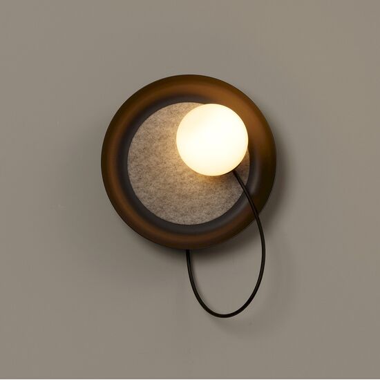 ΑΠΛΊΚΕΣ (ΕΠΊΤΟΙΧΑ ΦΩΤΙΣΤΙΚΆ)  WALL LIGHT 24 CM DIAMETER G9 LED 1X 4,8W TEXTURED ANTHRACITE GREY LACQUER   W:240MM   H:MM   D:131MM - ΤΟΊΧΟΥ ΦΩΤΙΣΤΙΚΆ 
