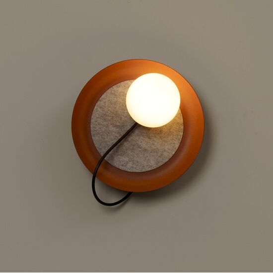 ΑΠΛΊΚΕΣ (ΕΠΊΤΟΙΧΑ ΦΩΤΙΣΤΙΚΆ)  WALL LIGHT 24 CM DIAMETER G9 LED 1X 4,8W TEXTURED COPPER  LACQUER   W:240MM   H:MM   D:131MM