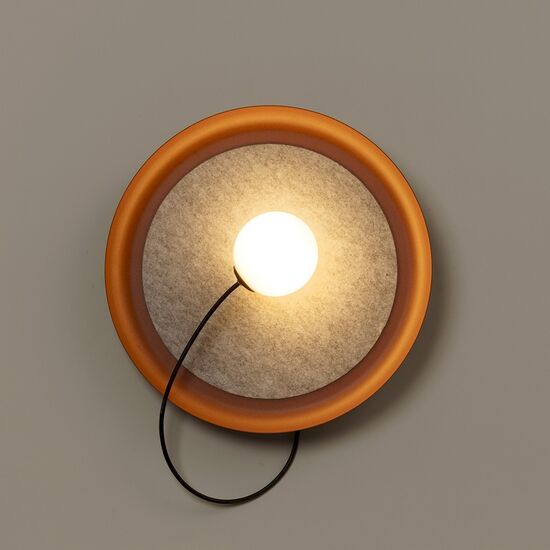 ΑΠΛΊΚΕΣ (ΕΠΊΤΟΙΧΑ ΦΩΤΙΣΤΙΚΆ)  WALL LIGHT 38 CM DIAMETER G9 LED 1X 4,8W TEXTURED COPPER  LACQUER   W:383MM   H:MM   D:131MM