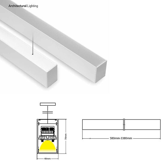 ΓΡΑΜΜΙΚΟ ΚΡΕΜΑΣΤΟ 48MM 338CM DIMMABLE DALI - LINEARS