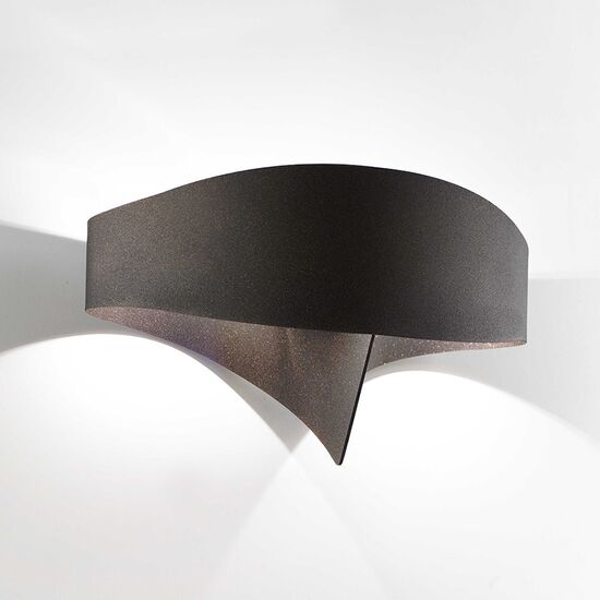 MODERN MINIMAL LIGHTING < ITALIAN SELENE > WALL SCONCES > APPLIQUE LED NERO-FOGLIA ORO - WALL LIGHTS