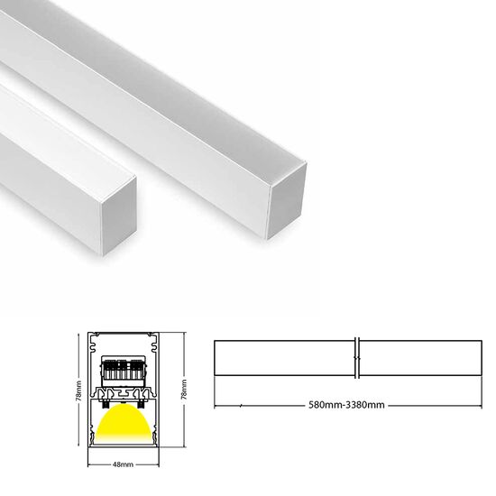 ARCHITECTURAL LIGHTING > CEILING & WALL PROFILES > CEILING PROFILE 48MM 86CM DIMMABLE DALI ZAMPELIS LIGHTS 5186D - CEILING & WALL PROFILES