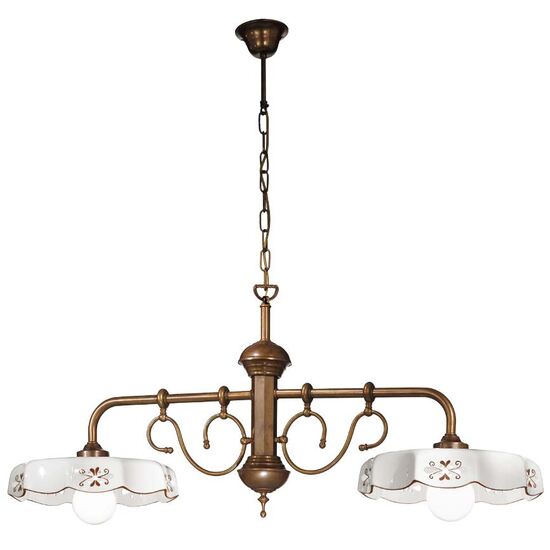 ΠΑΡΑΔΟΣΙΑΚΆ  ΦΩΤΙΣΤΙΚΆ < TRADITIONALY ΙΤΑΛΙΚΆ CREMASCO > ΚΡΕΜΑΣΤΆ ΟΡΟΦΉΣ >  2L PENDANT  W:1180MM   H:1110MM   D:360MM  2XE27  220V  100W MAX  IP20 - ΚΡΕΜΑΣΤΆ ΦΩΤΙΣΤΙΚΆ