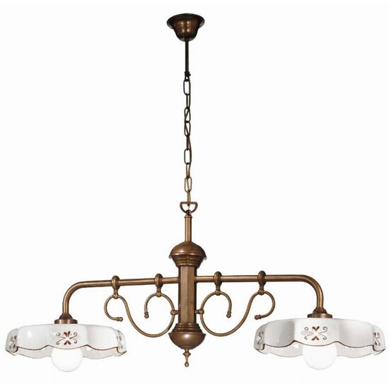 ΠΑΡΑΔΟΣΙΑΚΆ  ΦΩΤΙΣΤΙΚΆ < TRADITIONALY ΙΤΑΛΙΚΆ CREMASCO > ΚΡΕΜΑΣΤΆ ΟΡΟΦΉΣ >  2L PENDANT  W:1120MM   H:500(630)MM   D:300MM  2XE27  220V  100W MAX  IP20 - ΚΡΕΜΑΣΤΆ ΦΩΤΙΣΤΙΚΆ