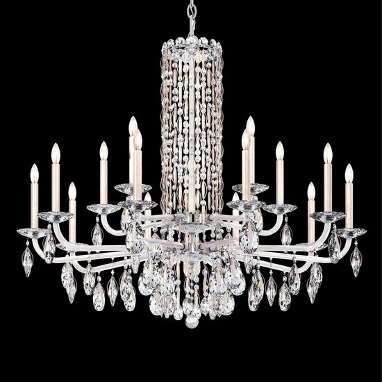 SIENA 17 LIGHT 220V CHANDELIER (NO SPIKES) IN ANTIQUE SILVER WITH CLEAR HERITAGE HANDCUT CRYSTAL - ΚΡΎΣΤΑΛΛΙΝΑ & ΓΥΆΛΙΝΑ ΦΩΤΙΣΤΙΚΆ