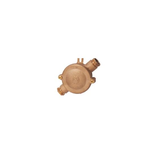 BRASS WATERPROOF LIGHTS > BOX > JUNCTION BOX 2 DIODES NATURAL BRASS - ΔΙΑΚΌΠΤΕΣ & ΠΡΊΖΕΣ