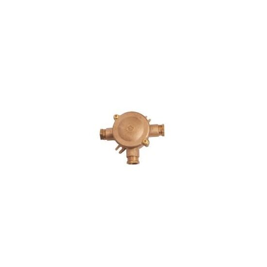 BRASS WATERPROOF LIGHTS > BOX > 3-DIODE JUNCTION BOXES (T) NATURAL BRASS - ΔΙΑΚΌΠΤΕΣ & ΠΡΊΖΕΣ