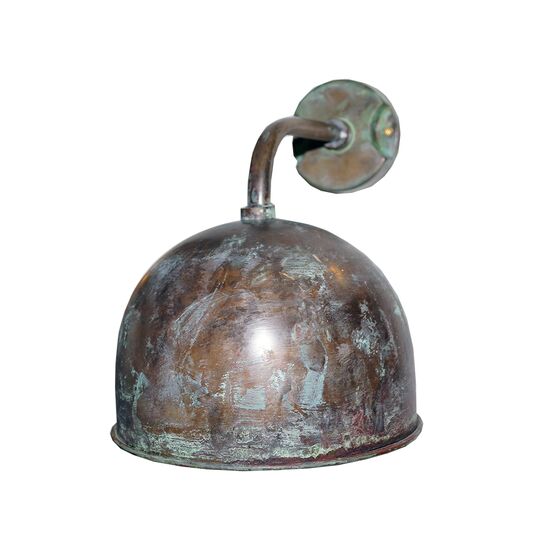 DITS TRADITIONAL HANDCRAFTED LAMPS > HANDCRAFTED BRONZE HALF-SPHERE SCONCE WITH ARTIFICIAL AGING. - WATERPROOF LUMINAIRES HANDMADE BY DITS