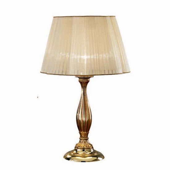 ΚΛΑΣΙΚΆ ΦΩΤΙΣΤΙΚΆ < ΙΤΑΛΙΚΆ POSSONI >   FRENCH GOLD TABLE LAMP WITH ORGANZA SHADE FINISH  002    1XMAX42W E27 - ΚΡΕΜΑΣΤΆ ΦΩΤΙΣΤΙΚΆ