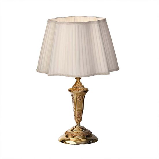ΚΛΑΣΙΚΆ ΦΩΤΙΣΤΙΚΆ < ΙΤΑΛΙΚΆ POSSONI >   TABLE LAMP WITH SILK PLEATED SHADE FINISH  002-08    1XMAX42W E27 - ΚΡΕΜΑΣΤΆ ΦΩΤΙΣΤΙΚΆ