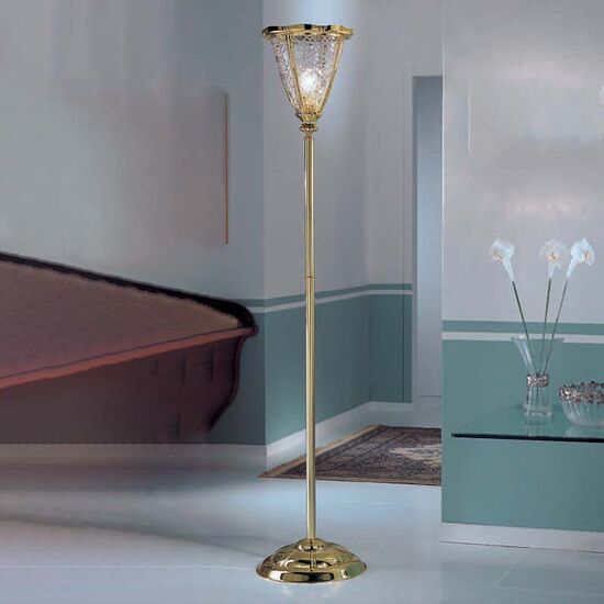 ΚΛΑΣΙΚΆ ΦΩΤΙΣΤΙΚΆ < ΙΤΑΛΙΚΆ POSSONI >   GOLD PLATED FINISH FLOOR LAMP WITH CRYSTAL GLASS FINISH  006    1XMAX92W E27 - ΔΑΠΈΔΟΥ ΦΩΤΙΣΤΙΚΆ 