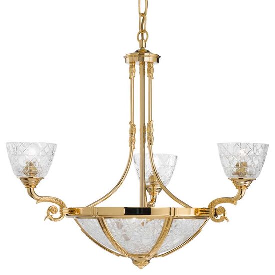 ΚΛΑΣΙΚΆ ΦΩΤΙΣΤΙΚΆ < ΙΤΑΛΙΚΆ POSSONI >   GOLD PLATED FINISH CHANDELIER WITH CRYSTAL FINISH  006    6XMAX42W E14 - ΚΡΕΜΑΣΤΆ ΦΩΤΙΣΤΙΚΆ