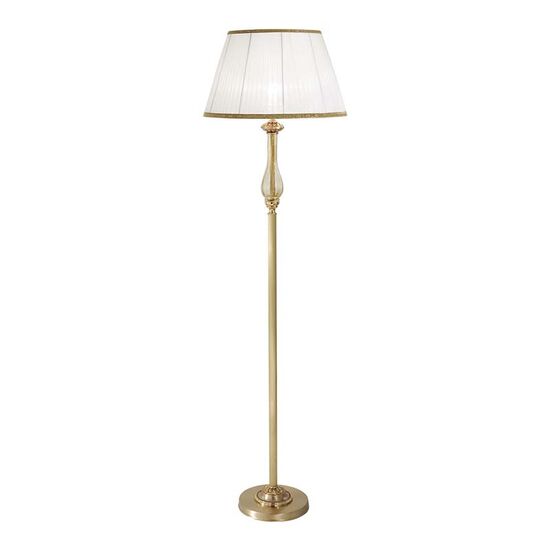 ΚΛΑΣΙΚΆ ΦΩΤΙΣΤΙΚΆ < ΙΤΑΛΙΚΆ POSSONI >   FLOOR LAMP WITH AMBER CRACKLE GLASS AND SHADE FINISH  002-008    1XMAX70W E27 - ΚΡΕΜΑΣΤΆ ΦΩΤΙΣΤΙΚΆ