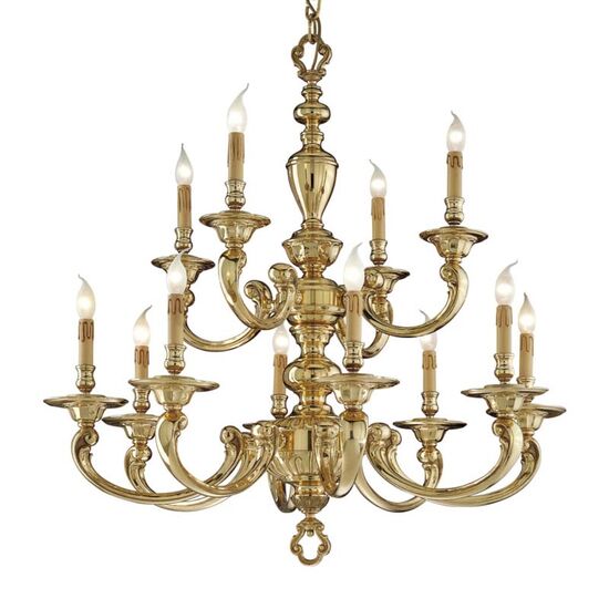 ΚΛΑΣΙΚΆ ΦΩΤΙΣΤΙΚΆ < ΙΤΑΛΙΚΆ POSSONI >   POLISH BRASS FINISH CHANDELIER FINISH  007    25XMAX42W E14 - ΚΡΕΜΑΣΤΆ ΦΩΤΙΣΤΙΚΆ
