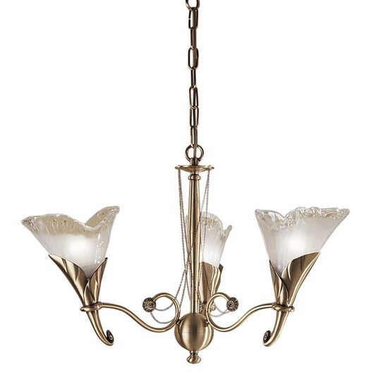 ΚΛΑΣΙΚΆ ΦΩΤΙΣΤΙΚΆ < ΙΤΑΛΙΚΆ POSSONI >   CHANDELIER WITH GLASSES FINISH  008    3XMAX42W E14 - ΚΡΕΜΑΣΤΆ ΦΩΤΙΣΤΙΚΆ