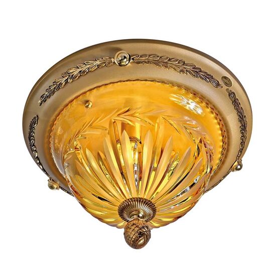 ΚΛΑΣΙΚΆ ΦΩΤΙΣΤΙΚΆ < ΙΤΑΛΙΚΆ POSSONI >   CEILING LIGHT WITH AMBER CRYSTAL FINISH  079-094    4XMAX42W E14 - ΟΡΟΦΉΣ ΦΩΤΙΣΤΙΚΆ 