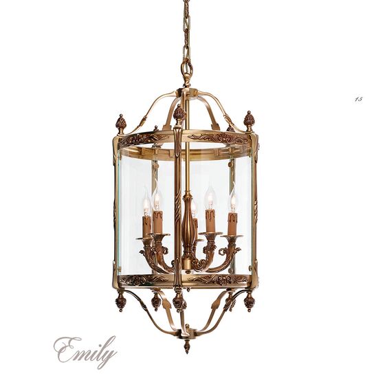 ΚΛΑΣΙΚΆ ΦΩΤΙΣΤΙΚΆ < ΙΤΑΛΙΚΆ POSSONI >   LANTER WITH GLASS FINISH  002-008    5XMAX 42W E14 - ΚΡΕΜΑΣΤΆ ΦΩΤΙΣΤΙΚΆ