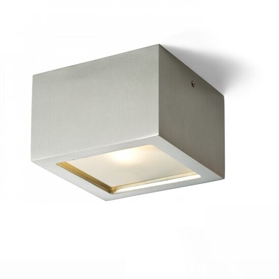 DEZA ΤΕΤΡΆΓΩΝΟ  ΑΛΟΥΜΊΝΙΟ/ΣΑΤΙΝΈ ΓΥΑΛΊ 230V LED G9 5W IP54 - ΤΟΊΧΟΥ ΦΩΤΙΣΤΙΚΆ 