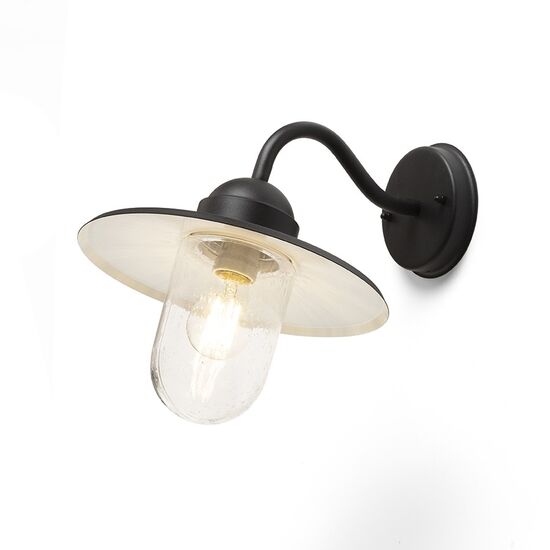 BEACON ΕΠΙΤΟΊΧΙΟΣ ΜΑΎΡΟ ΓΥΑΛΊ ΥΦΉΣ 230V LED E27 15W IP44 - ΤΟΊΧΟΥ ΦΩΤΙΣΤΙΚΆ 