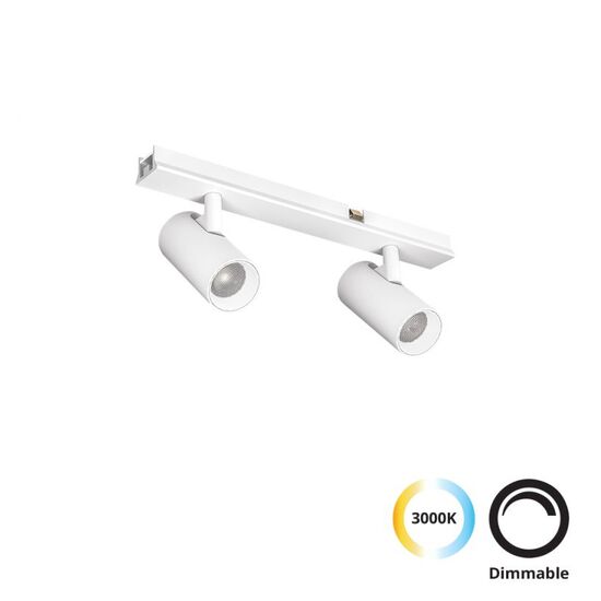 ΔΙΠΛΌ ΣΠΟΤ TRACK 7W ΛΕΥΚΌ SLIM MAGNETIC - ΕΞΑΡΤΉΜΑΤΑ ΦΩΤΙΣΤΙΚΏΝ