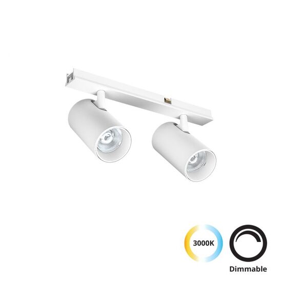 ΔΙΠΛΌ ΣΠΟΤ TRACK 10W ΛΕΥΚΌ SLIM MAGNETIC - ΕΞΑΡΤΉΜΑΤΑ ΦΩΤΙΣΤΙΚΏΝ