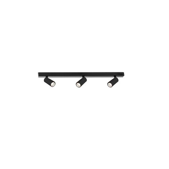 ΣΠΟΤ ΕΠΙΤΟΊΧΙΑ  ΜΊΝΙΜΑΛ >  SPOTLIGHT 3 SPOTLIGHTS BAR LENGTH 85 CM METAL GU10, LED 01378 3-LIGHTS BLACK - ΣΠΟΤ ΤΟΊΧΟΥ