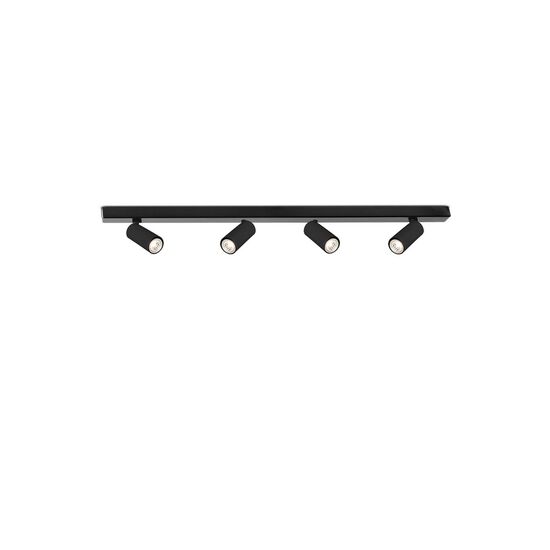 ΣΠΟΤ ΕΠΙΤΟΊΧΙΑ  ΜΊΝΙΜΑΛ >  SPOTLIGHT 4 SPOTLIGHTS BAR LENGTH 100 CM METAL GU10, LED 01378 4-LIGHTS BLACK - ΣΠΟΤ ΤΟΊΧΟΥ