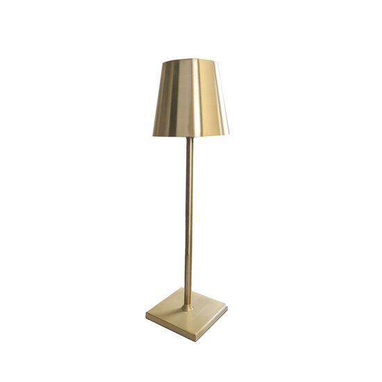 ΜΟΝΤΈΡΝΑ ΦΩΤΙΣΤΙΚΆ ΜΊΝΙΜΑΛ > ΕΠΙΤΡΑΠΆΖΙΑ >   TABLE LAMP RECHARGEABLE   01409 GOLD HEIGHT: 38 CM DIAMETER: 10,5 CM BASE DIAMETER: 6Χ6 CM MATERIAL: ALUMINIUM LIGHTING SOURCE: 3W 5V LED, 240 LM LIGHT COLOR: 3000K RECHARGEABLE BATTERY: - ΕΠΙΤΡΑΠΈΖΙΑ ΦΩΤΙΣΤΙΚΆ