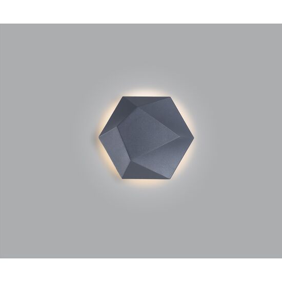 ΣΤΕΓΑΝΆ ΦΩΤΙΣΤΙΚΆ ΤΟΊΧΟΥ ΑΠΛΊΚΕΣ  OUTDOOR WALL LIGHT     01460 GREY DIAMETER: 25 CM DISTANCE FROM WALL: 6,5 CM MATERIAL: ALUMINUM LIGHTING SOURCE: 12W LED 3000K, 960 LM - ΜΟΝΤΈΡΝΑ ΦΩΤΙΣΤΙΚΆ