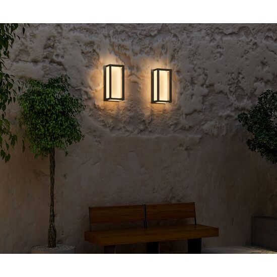 ΣΤΕΓΑΝΆ ΦΩΤΙΣΤΙΚΆ ΤΟΊΧΟΥ ΑΠΛΊΚΕΣ  OUTDOOR WALL LIGHT   01471 MATERIAL: ALUMINIUM LIGHTING SOURCE: 54XSMD / 9W 424 LM LIGHT COLOR: 3000K HEIGHT: 27 CM WIDTH: 12,5 CM DISTANCE FROM WALL: 10,5 CM - ΜΟΝΤΈΡΝΑ ΦΩΤΙΣΤΙΚΆ