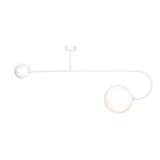 ΜΟΝΤΈΡΝΑ ΦΩΤΙΣΤΙΚΆ ΜΊΝΙΜΑΛ > ΟΡΟΦΉΣ >  CEILING 2-LIGHT 01347-20 METAL 2XG9, LED W100 H50 CM 01347 WHITE HEIGHT: 50 CM LENGTH: 100 CM BALL DIAMETER: 10 & 20 CM - ΟΡΟΦΉΣ ΦΩΤΙΣΤΙΚΆ 