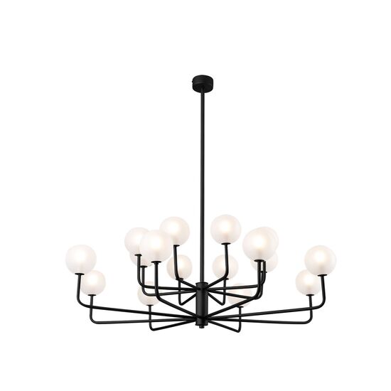 ΜΟΝΤΈΡΝΑ ΦΩΤΙΣΤΙΚΆ ΜΊΝΙΜΑΛ > ΟΡΟΦΉΣ >  CEILING 16-LIGHT 100-01366-20-COLOR 16XG9, LED W920 H80 CM 01366 BLACK HEIGHT: 80 CM DIAMETER: 90 CM TERIAL: METAL - ΜΟΝΤΈΡΝΑ ΦΩΤΙΣΤΙΚΆ