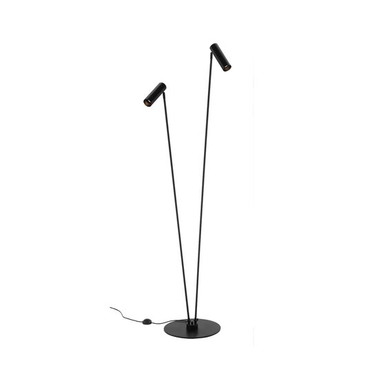 ΜΟΝΤΈΡΝΑ ΦΩΤΙΣΤΙΚΆ ΜΊΝΙΜΑΛ > ΔΑΠΈΔΟΥ >  FLOOR LAMP 01217-10 METAL 2XGU10, LED W30 H175 CM 01217 BLACK - ΜΟΝΤΈΡΝΑ ΦΩΤΙΣΤΙΚΆ