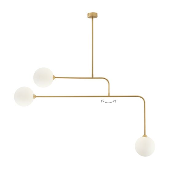 ΜΟΝΤΈΡΝΑ ΦΩΤΙΣΤΙΚΆ ΜΊΝΙΜΑΛ > ΟΡΟΦΉΣ >  CEILING 3-LIGHT 3XG9, LED 01274-22 W100 H90 CM 01274 GOLD - ΟΡΟΦΉΣ ΦΩΤΙΣΤΙΚΆ 