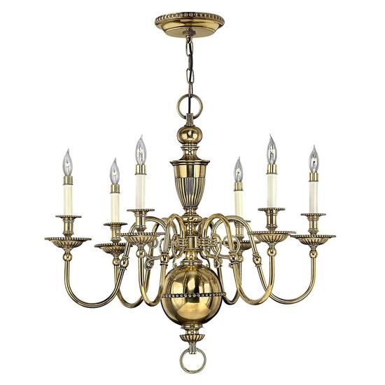 CAMBRIDGE 6 LIGHT CHANDELIER - BURNISHED BRASS HINKLEY - ΚΡΕΜΑΣΤΆ ΦΩΤΙΣΤΙΚΆ