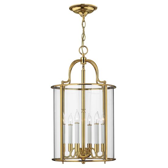GENTRY 6 LIGHT LARGE PENDANT - POLISHED BRASS HINKLEY - ΦΑΝΆΡΙΑ ΦΩΤΙΣΜΟΎ