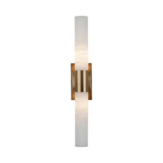 LIGHT ANTIQUE BRASS FINISH AND ALABASTER WALL LIGHT  2XMAX 4WLED G9  L.8-H.52,5-SP.7,5 - ΚΛΑΣΙΚΆ ΦΩΤΙΣΤΙΚΆ