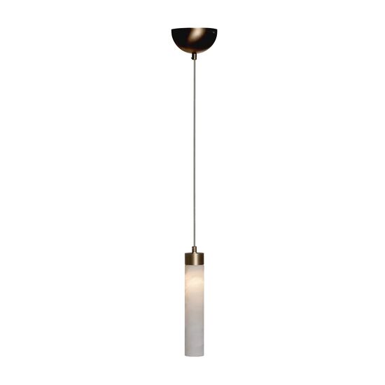 LIGHT ANTIQUE BRASS FINISH CHANDELIER WITH ALABASTER 1XMAX4WLED G9  DIAM.12-H.120 CM - ΚΛΑΣΙΚΆ ΦΩΤΙΣΤΙΚΆ