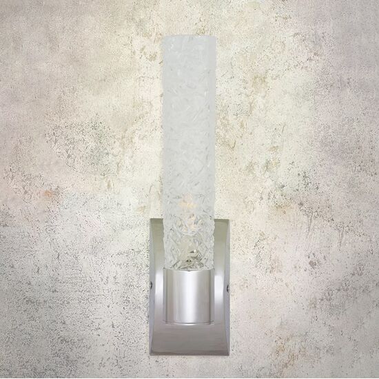 SATIN NICHEL FINISH WALL LIGHT WITH HANDCARVED CRYSTAL DIAM.8-H.32  1XG9 - ΚΛΑΣΙΚΆ ΦΩΤΙΣΤΙΚΆ