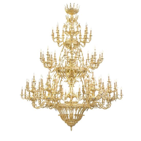 SANDED GOLD PLATED FINISH CHANDELIER 166XMAX42W E14  DIAM.265-H335 CM - ΚΡΕΜΑΣΤΆ ΦΩΤΙΣΤΙΚΆ