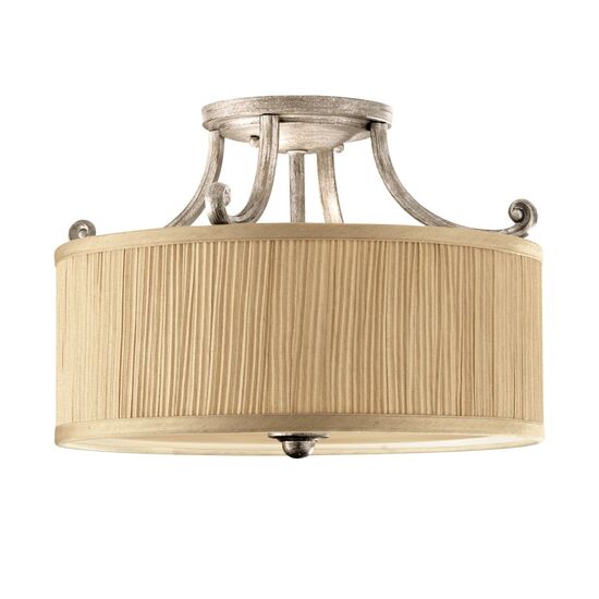 ABBEY 3 LIGHT SEMI-FLUSH LIGHT - SILVER SAND FEISS - ΟΡΟΦΉΣ ΦΩΤΙΣΤΙΚΆ 