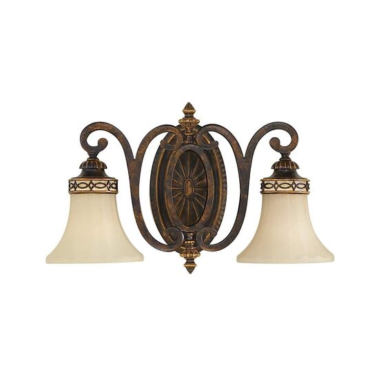 DRAWING ROOM 2 LIGHT WALL LIGHT - WALNUT WITH TRADITIONAL EDWARDIAN STYLE FEISS - ΤΟΊΧΟΥ ΦΩΤΙΣΤΙΚΆ 